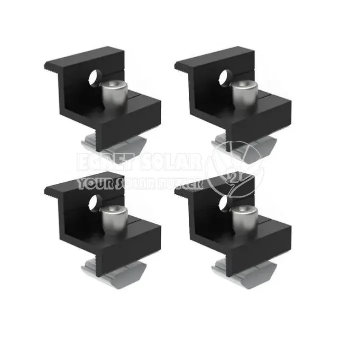 Solar 30 35 mm End Clamp Black