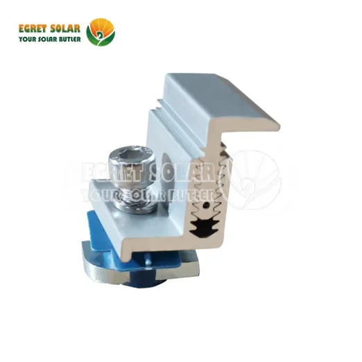 Solar Panel End Clamp Adjustable For Steel C Rail